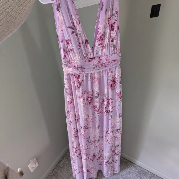 Floral Lavender Maxi Dress - Picture 3 of 5